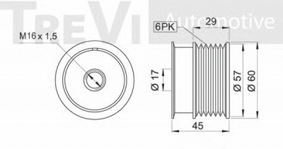 TREVI AUTOMOTIVE ap1133 -  Механизм свободного хода генератора